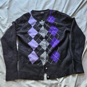 Cashmere Argyle Cardigan